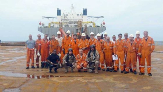 La Armada de Guinea Ecuatorial  rescata un buque secuestrado por piratas en el Golfo de Guinea.