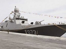 La Fragata Wele Nzas , buque insignia de la Marina de Guinea Ecuatorial