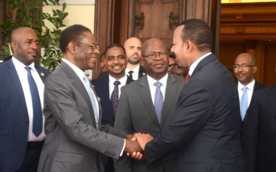 Abiy Ahmed Ali, primer Ministro de Etiopia y Premio Nobel de la Paz 2019 visita Guinea Ecuatorial