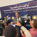 El presidente de COSUMAF, Embajador Nagoum Yamassoum durante su diálogo con la prensa